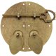 thumbnail image 5 of Aldaba Retro, manija de gabinete clásica de cobre redondo, manijas de muebles chinos, placa de perilla, puerta de gabinete frontal, Perno de bloqueo de tracción, 1 ud., 5 of 5