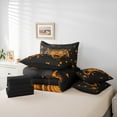thumbnail image 5 of Gaming Comforter Modern Gamer Bedding Sets , Video Game Twin Bedding Set 7 Pieces - 1 Comforter, 1 Fitted Sheet, 1 Flat Sheet, 2 Pillow Cases, 2 Throw Pillow Covers,Orange Black, 5 of 5