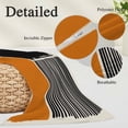 thumbnail image 2 of Orange Black Pillow Covers, Linen Long Throw Pillow Case, Farmhouse Striped Modern Abstract Art Holiday Pillow Protector Decorative Cushion Cover for Living Room/Bedroom 20" x 30", 2 of 8