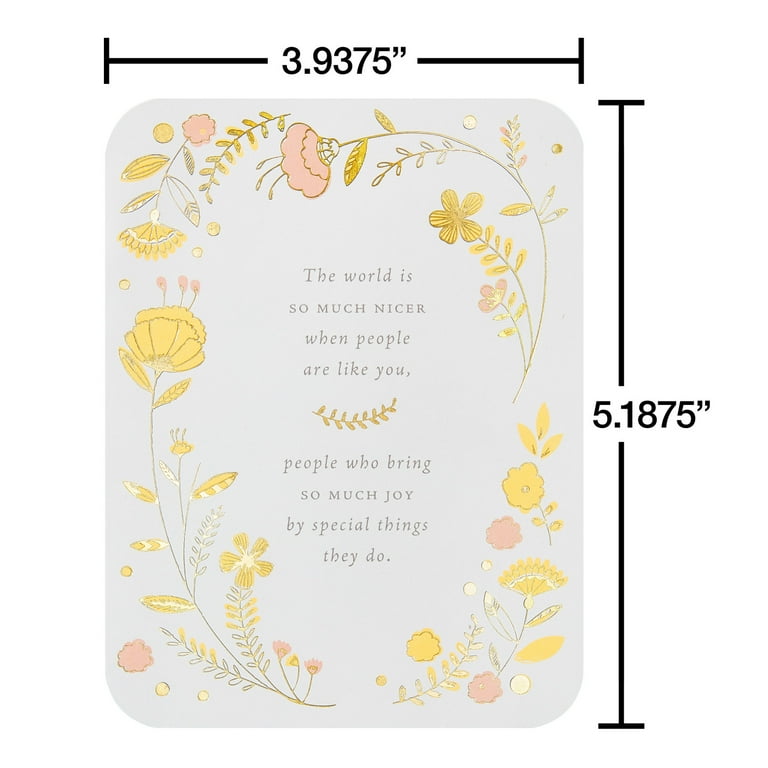 American Greetings Thank You Stationery with Envelopes, Gold Floral Border (20-Count)