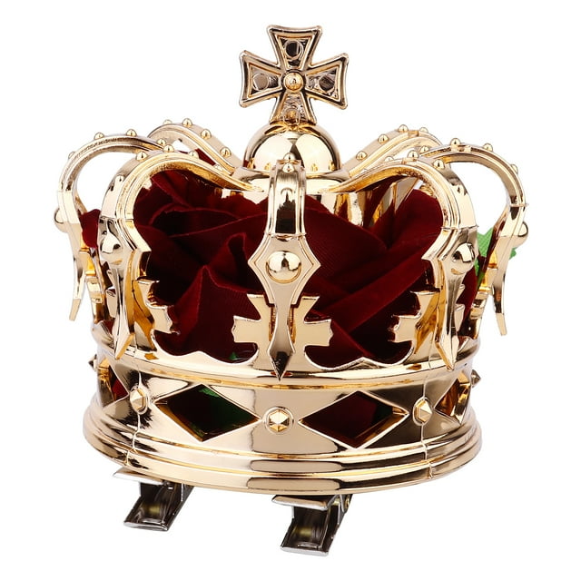 FELTECHELECTR 1 horquilla de corona dorada para fiesta de Halloween, pinzas para el pelo doradas para cosplay y celebraciones de fiestas.