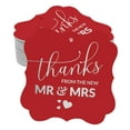 thumbnail image 1 of Inkdotpot Real Silver Foil Thanks From The New Wedding Tags Favor Bracket Shape Hang Pack Of 50 Paper Tags, 1 of 7