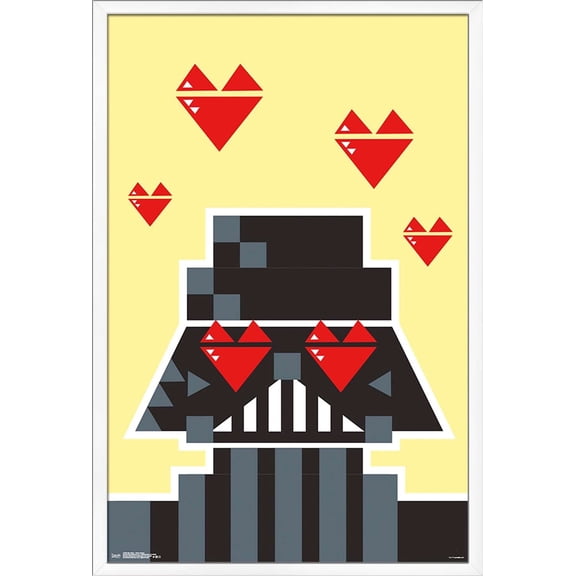 Star Wars: Saga - Vader Hearts Wall Poster, 22.375" x 34", Framed