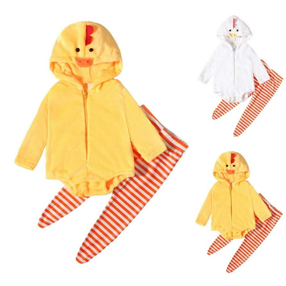 THDHVS Toddler Girl Outfits,Boys Outfits,Toddler Fleece Hooded with Pants for Boys and Girls Warm Costume Set for Play and Dress Up White 12-18 Months