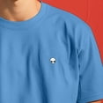 thumbnail image 5 of Dalix Lil Alien Midweight Garment Dye Soft Tee Short Sleeve Cotton Shirt Mens in Blue XS X-Small, 5 of 5