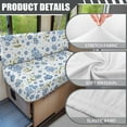 thumbnail image 6 of XYZCANDO Blue Floral RV Dinette Cushion Covers Universal RV Accessories for Inside Bench Cushion Comfortable 2 Seat Sofa Cover Stretchable Slip Covers for Loveseat Blue, 6 of 7