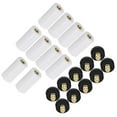 thumbnail image 1 of 10pcs/Set Professional Cue Tips Billiard Replacement Screw-on Tips with Pool Cue Stick Ferrules Black and White 13mm 13mm, 1 of 5