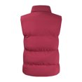thumbnail image 3 of Munlar Black Scrub Jacket- Fashion Casual Down Cotton Thickened Thermal Vest Cotton Solid Stand Collar Single Zipper Cotton Maternity Winter Coat Christmas Winter Coat Clearance, 3 of 8