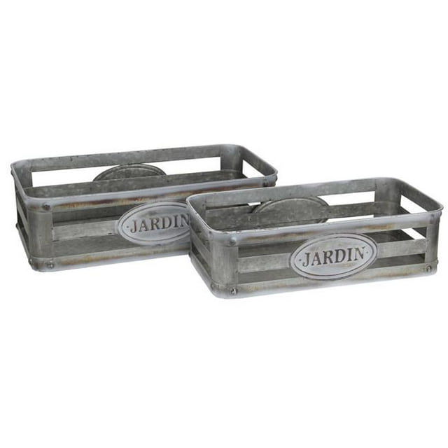 Cheungs 5180-2 Corbeille Rectangulaire en Métal - Lot de 2