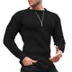 thumbnail image 1 of Mens Long Sleeve Waffle Thermal Shirt Tee Crew Neck Layering Color Size New Top, 1 of 8