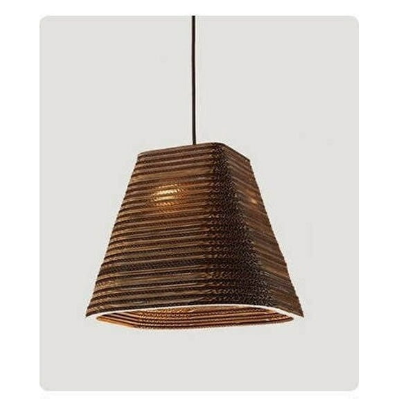 Jarri Lights Modern Square Corrugated Cardboard Pendant Light | Lampshade | Hanging Ceiling Lights