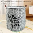 thumbnail image 4 of Storage Bins,Pawaca Large Sized - Collapsible, Waterproof Round Cotton Linen Storage Baskets Laundry Hamper with Durable Handle, Collapsible Laundry Basket for Clothes Toy Storage, Gray, 4 of 7