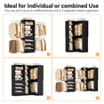 thumbnail image 4 of Homieasy 58"-152" Freestanding Closet System, Wardrobe Organizer with Drawers & Shelves, Corner Storage Unit for Bedroom/Living Room, DIY Customizable, 2-Pack in Black, 4 of 5