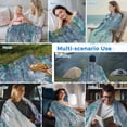 thumbnail image 5 of Green Botanical Cooling Blanket,Lightweight Summer Throw Blanket with Double Sided Cold Effect,Watercolor Spring Floral Oil Painting Elegant Picnic Blankets Bed Sheet for Hot Sleepers 30"x40", 5 of 8