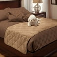 thumbnail image 2 of Pet Pals for Your Home 1-Piece Faux Suede Twin Bed Protector, Sage, 2 of 5