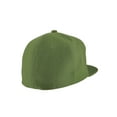 thumbnail image 4 of Top Headwear Plain Flat Bill Fitted Hat, Olive 7, 4 of 4