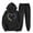 Black, variant on Womens Hoodie Sweatsuits 2 Piece Set,Men's and Women's Sports Tracksuits Long Sleeve Pullover Hoodies Sweatshirt Loose Coat and Sweatpants Fall Winter Suit Pink,S