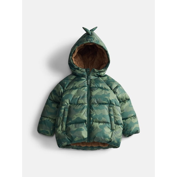 Wonder Nation Toddler Boys Heavyweight Puffer Jacket, Sizes 12M-5T