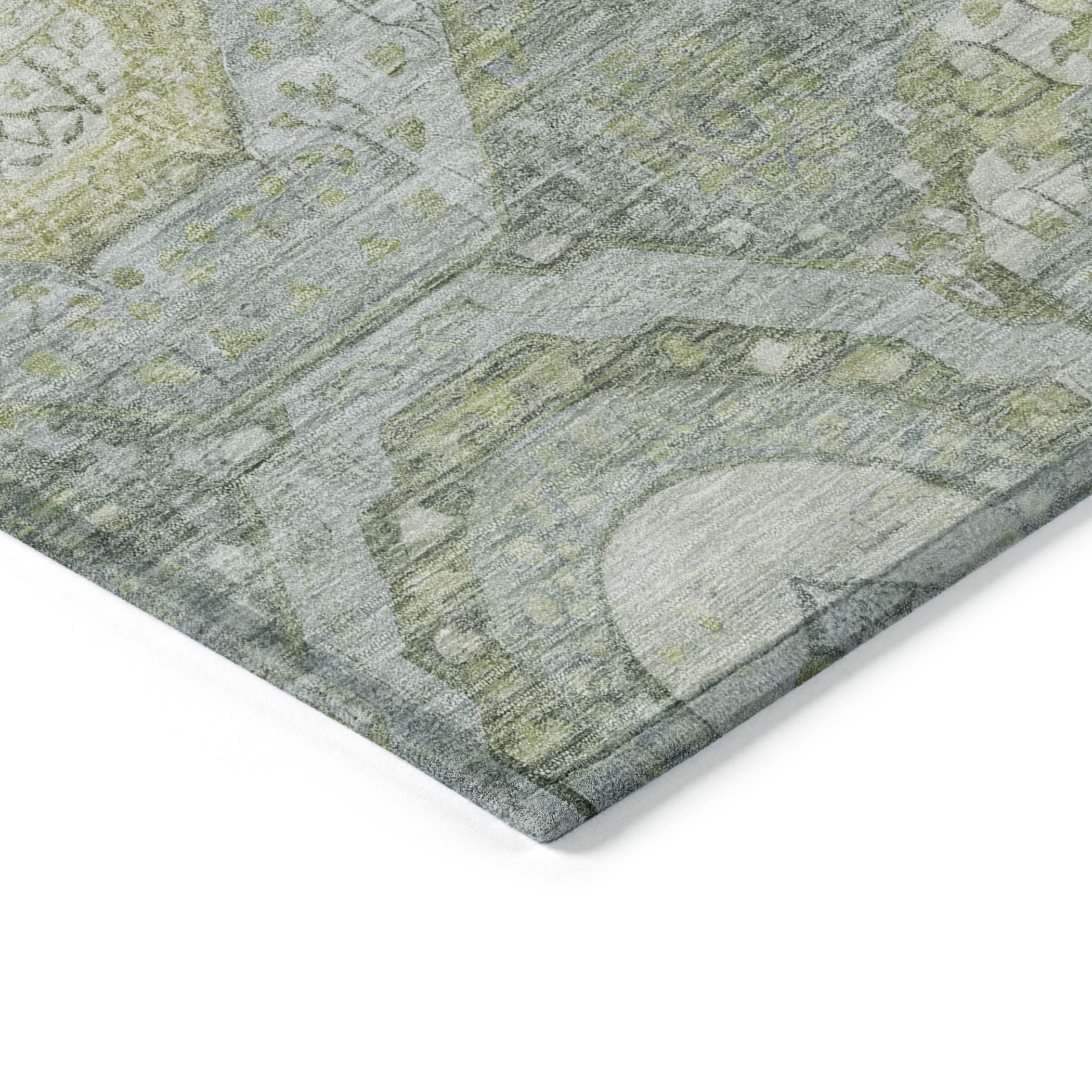 Addison Rugs Chantille Indoor/Outdoor Transitional Panel Sage Washable Rectangle Rug, 5' x 7'6"