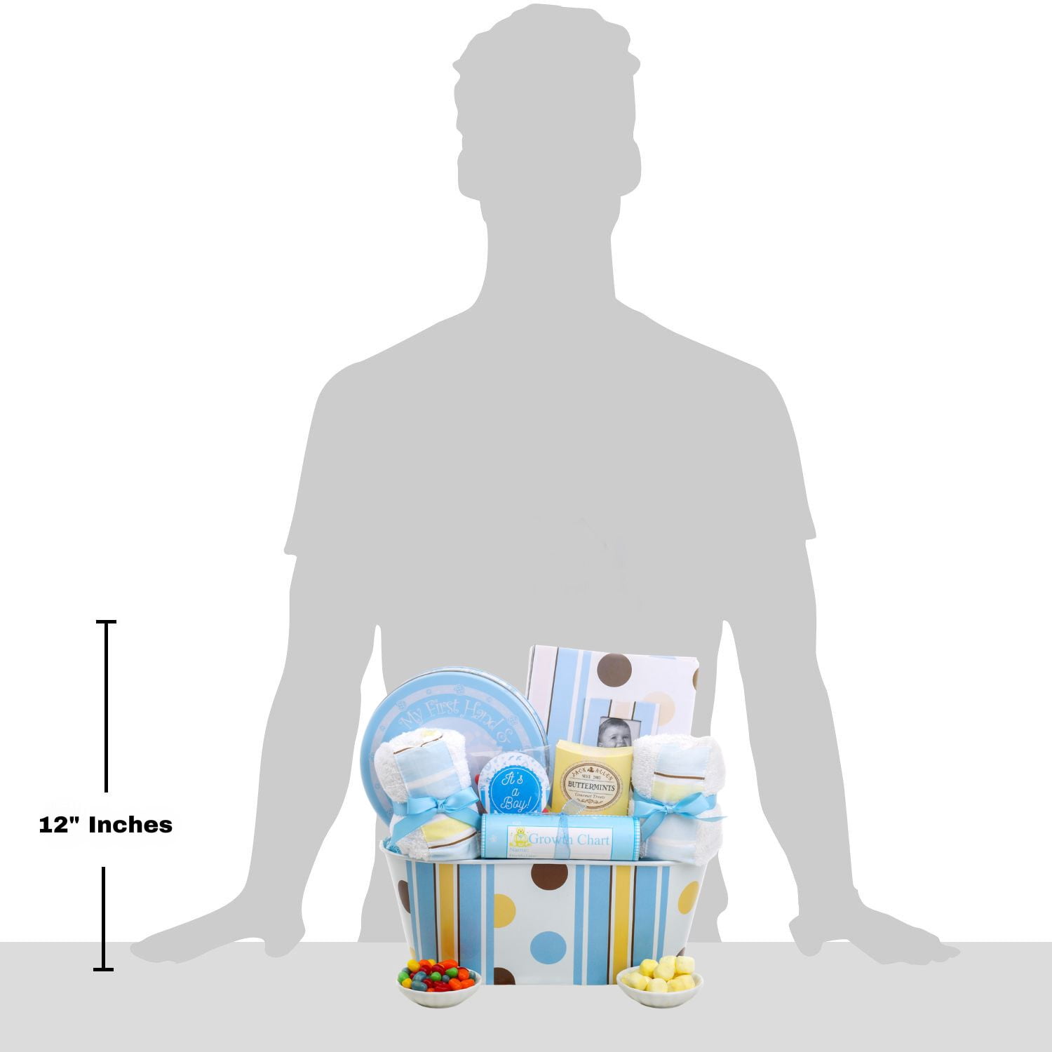 Alder Creek Gift Baskets Welcome to the World Boy Basket (7 Items)