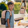 thumbnail image 5 of HUIACONG Kawaii Capybara Kids Backpack for Boys & Girls, Lightweight Daily Bookbag with Lunch Box, Pencil Case and Insulated Water Bottle Sleeve, Practical 4PCS Backpack Set for Students Ages 10-12, 5 of 7