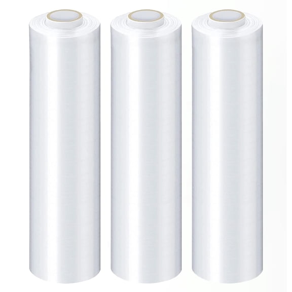 PSBM High Performance Stretch Wrap 12 Inch x 1476 Feet 4 Rolls 56 Gauge Shrink Film for Moving Packing Pallets