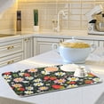 thumbnail image 6 of Strawberry Daisy Floral Dish Drying Mats Kitchen Mat Microfiber Counter Absorbent Dish Pad Drainer Rack 16"x18", 6 of 7