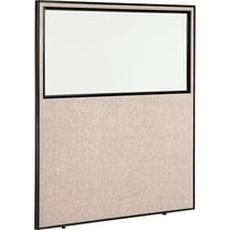 Global Industrial 694665WTN 60.25 x 72 in. Interion Office Partition Panel with Partial Window, Tan