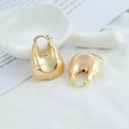 thumbnail image 2 of JoeytheJewelryNY 18k Layered Real Gold Filled bamboo hoop earrings #1, 2 of 3