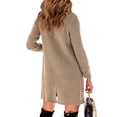 thumbnail image 2 of Double Buttons Women Lapel Knit Cardigan With Pocket, 2 of 3