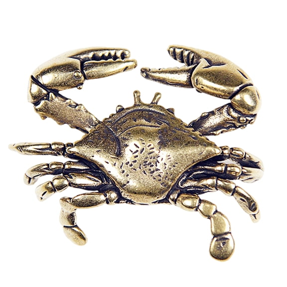Brass Crabs Statue Crabs Table Ornament Figurines Sculptures Table Centerpieces for Living Room Bedroom Decors