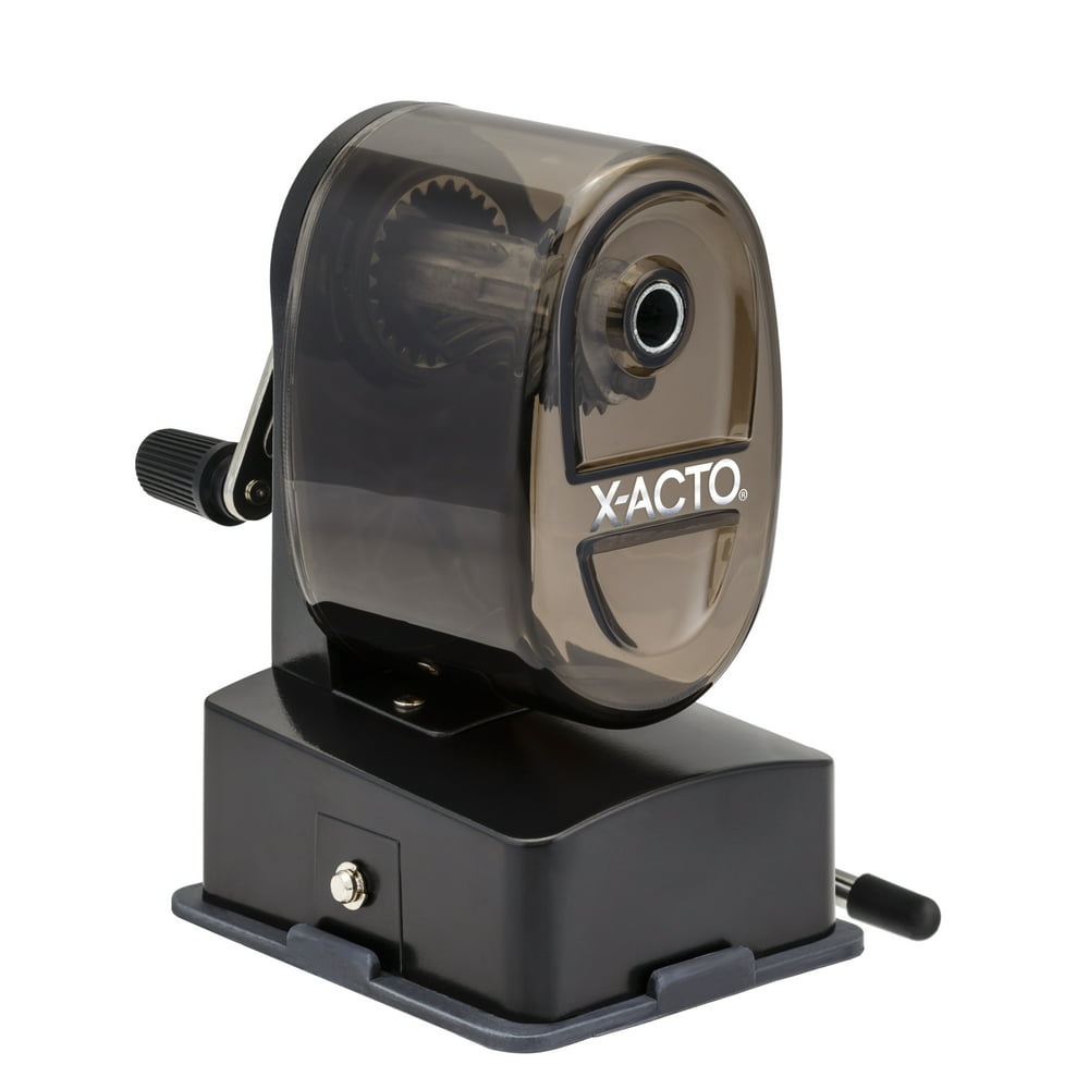 XActo Bulldog Vacuum Pencil Sharpener, Steel Cutter, Clear Plastic, 1