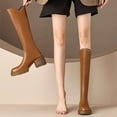 thumbnail image 5 of Deago Knee High Boots for Women Chunky Block Heel Round Toe Tall Boots Back Zipper Long Boots, 5 of 9
