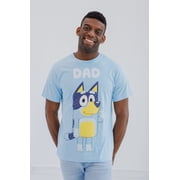 Bluey Mens Short Sleeve Graphic T-Shirt Bandit Blue