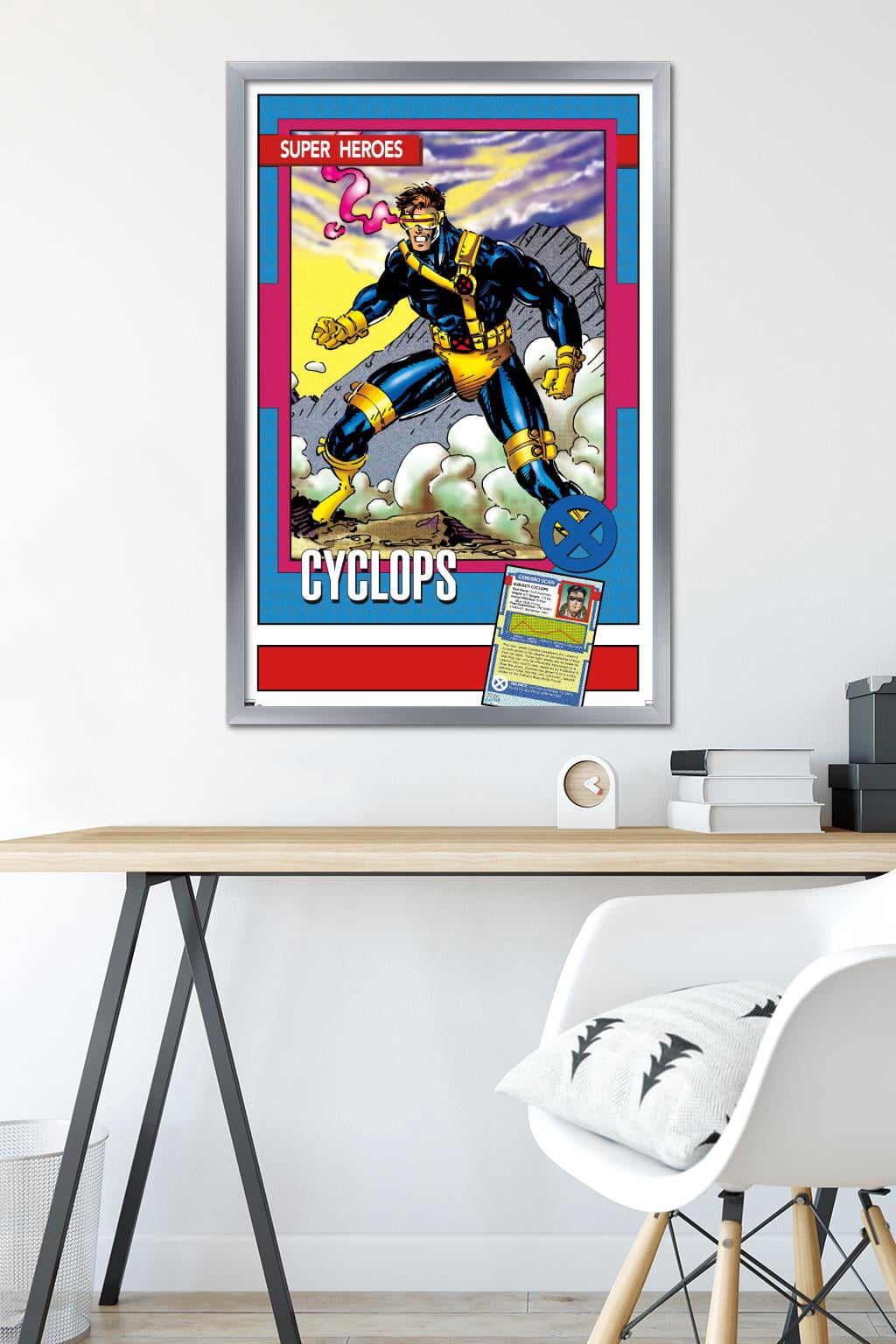 Marvel Trading Cards - Cyclops Wall Poster, 22.375" x 34" Framed