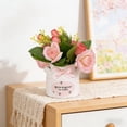 thumbnail image 5 of Low-Maintenance Artificial Flower Bonsai with Ceramic Vase, Potted Floral Decor for Home Office Desk Easter Decor, Stylish Shelf Decoration and Table Centerpiece Easter Display, 3.1*2.5in, C, 5 of 6