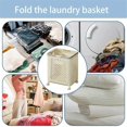 thumbnail image 2 of Rolling Laundry Hamper Foldable Wheeled Laundry Basket 37x48cm/14x18 Inches Large Clothes Hamper Wheeled Laundry Basket, 2 of 5