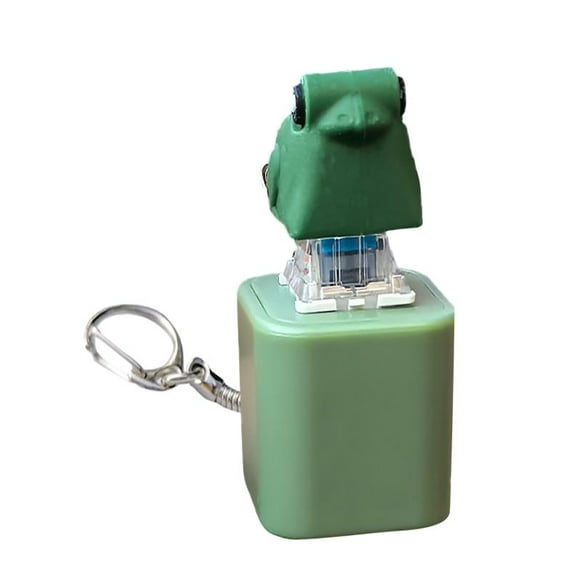 Rechargeable Croaking Keychain - Keyboard Clicker with Colorful LED Lights, Portable Fidget Toy for Anxiety Relief & Sensory Fun
