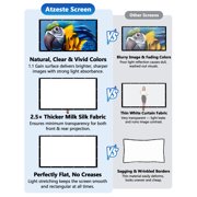 120 inch Projector Screen 16:9, 4K HD Indoor Outdoor Wall Mount Foldable Portable Movie Screens, Anti-Crease Projection Screen for Home Theater