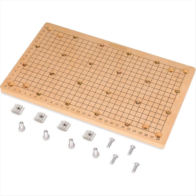 Tablero de MDF CNC para Fresadora CNC 3018, Compatible con 3018 PRO MAX, 300 X 180 X 12 mm, Orificios M6 (6 mm), Tornillos.