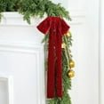 thumbnail image 5 of Large Christmas Bows for Staircase Garland Wreath, 17in x 8in Vintage Ribbon Bows with Twist Tie for Xmas Tree Holiday Indoor Outdoor Decorations (Red-6pc), 5 of 5
