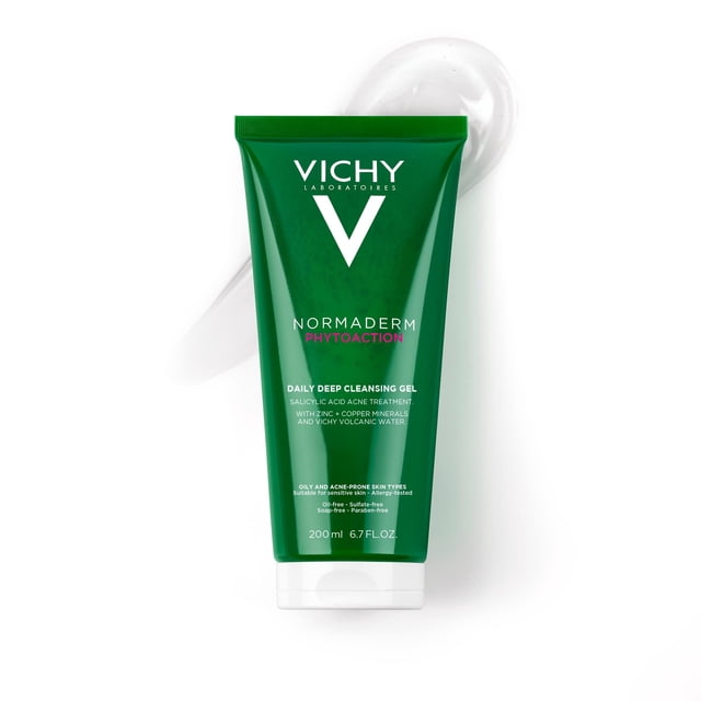 Gel de lavado facial VICHY Normaderm Daily Acne con ácido salicílico al 0,5%