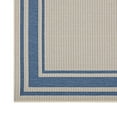 thumbnail image 2 of Modway Rim Solid Border 8 x 10 Foot Indoor I Outdoor Area Rug, Blue/Beige, 2 of 9