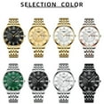 thumbnail image 2 of Nibosi Fashion Simple Men Watch Slim Steel Week Date Waterproof Gold Watch For Men Quartz Business Watch Clock Relogio Masculino - Quartz Wristwatches, 2 of 6