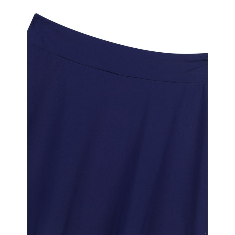 Iiniim Kids Girls Knee Length Summer Skater Elastic Waist Pleated A Line Skirt School Uniform 6 16 Navy Blue 10 Girl s
