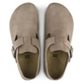 thumbnail image 3 of Birkenstock London Clog Sandal – Unisex BS Leather Suede Taupe | Comfortable Anatomical Footbed, Premium Leather Upper, Timeless Slip-On Style, 3 of 10