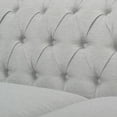 thumbnail image 3 of GDF Studio Adetokunbo Chesterfield Fabric Tufted 3 Seater Sofa with Nailhead Trim, Cloud Gray and Dark Brown, 3 of 10