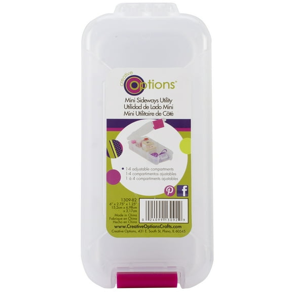 1-Count Creative Options Sideways Organizer,1-4 Compartments, 6" x 2.75" x 1.25"