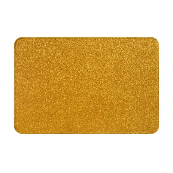 Rateoe Gold Glitter Pattern Flannel Door Mat Indoor Outdoor Entrance, Waterproof All-Weather Doormat,Fade Resistant, Low Profile Entryway Mat 16x24in