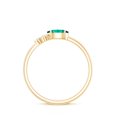 thumbnail image 2 of Rosec Jewels Certified Lab Grown Emerald Promise Ring for Women - East West Ring - Cluster Emerald Diamond Ring - AAAA Quality, 18K Yellow Gold, US 6.50, 2 of 8
